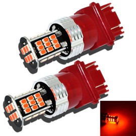 Alla Lighting Super Bright 3156 3157 Red LED Bulbs 1000lms 3156 3157 3057 4157 3020 30-SMD Cars Trucks Turn Signal Brake Stop Tail Light Replacement