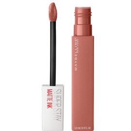 Maybelline New York Lipstick, Super Stay Matte Ink Un-Nudes, Liquid, matte and long-lasting, No. 65 Seductress, 5 ml.