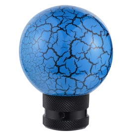 Padaodao Crack Round Ball Car Gear Shift Grip Knob Resin Shifter Stick Lever Handle fit Most Manual Automatic Vehicles SUV, Blue