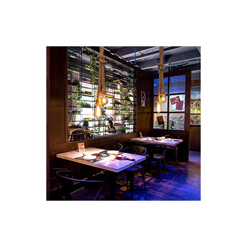 Vintage Rope Lamp, E27 200 cm Rustic Retro Style Dining