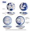 Cute Cat Soy Sauce Plate Set of 4, Japanese Ceramic