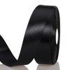 Satin Ribbon, Black, Width 1.0 inches (25 mm), Length 32.8