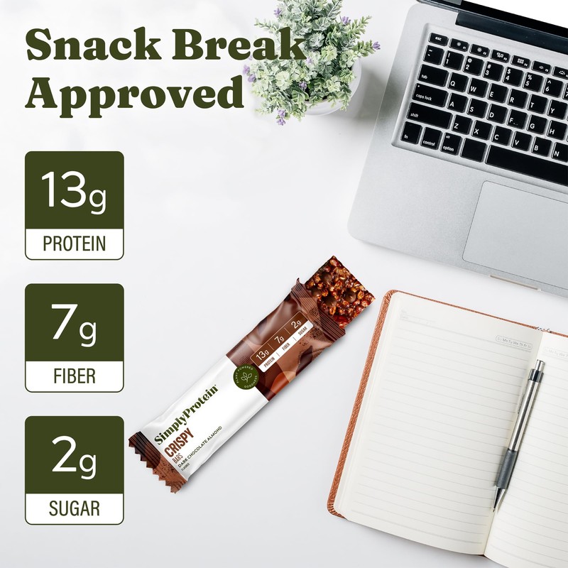 Simply Protein - Crispy Vegan Protein Bars Variety Pack, 3