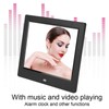 XCLT-808 8 Inch Desktop Electronic Clock Calendar Alarm Digital Photo