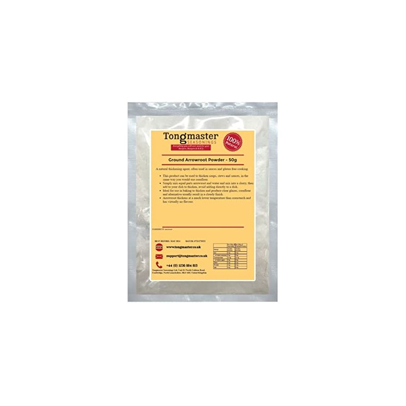 Ground Arrowroot Powder - Natural Thickener - 50g