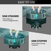 EXAKEY Black Sink Drain 3-1/2 Inch Kitchen Sink Drain Strainer