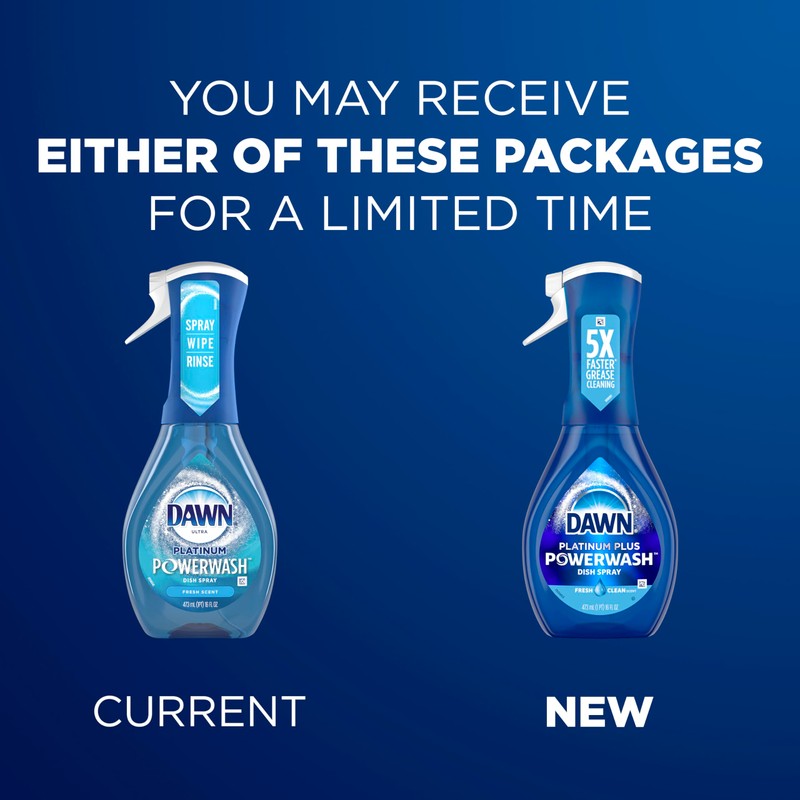 Dawn Platinum Powerwash Dish Spray, Dish Soap, Fresh Scent, 16