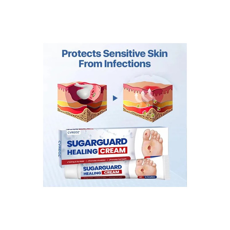 Jy Crema Curativa For Pies Sugar Guard , 1 Pieza