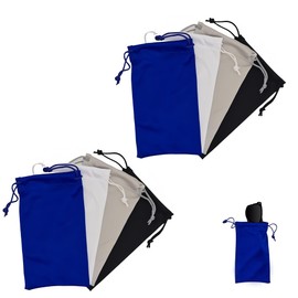 hioseyre 8Pcs Sunglasses Case, Glasses Case Soft, Microfiber Cloth Glasses Pouch, Suitable for Glasses, Headphones, Mobile Phones, Charging Cables and Other Small Items Storage Bag