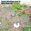 1/4 Wire Rope Kit, 100ft Stainless Steel Cable, 4Pcs 1/4