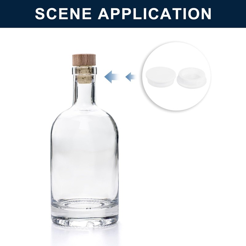 sourcing map 2Pcs White Plug Holes, Waterproof Rubber Button Plug