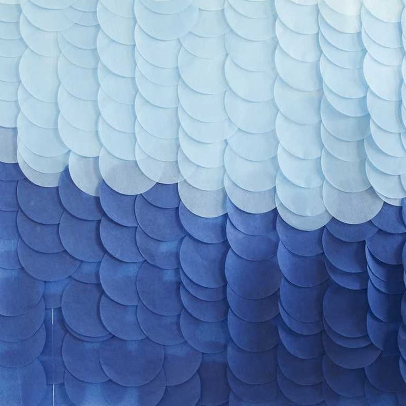 Ginger Ray 'Mix It Up' Blue Ombre Tissue Paper Discs