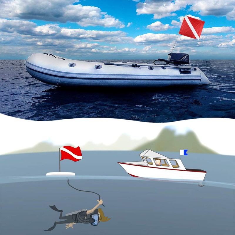 Seafard International Dive Flags - 2Pack Scuba Diver Flag (20