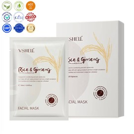 Skincare Facial Mask VSHELL (Pack of 10) Ultimate Facial Sheet Mask Collection: Brightening, Anti-Aging, Hydrating, and Skin Tone Evenness (Collagen)
