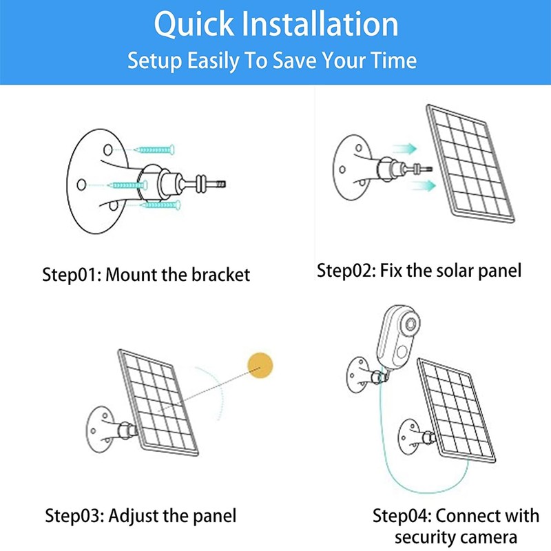 Upgrade 2 Pack 5W Solar Panel Charging Compatible with Arlo