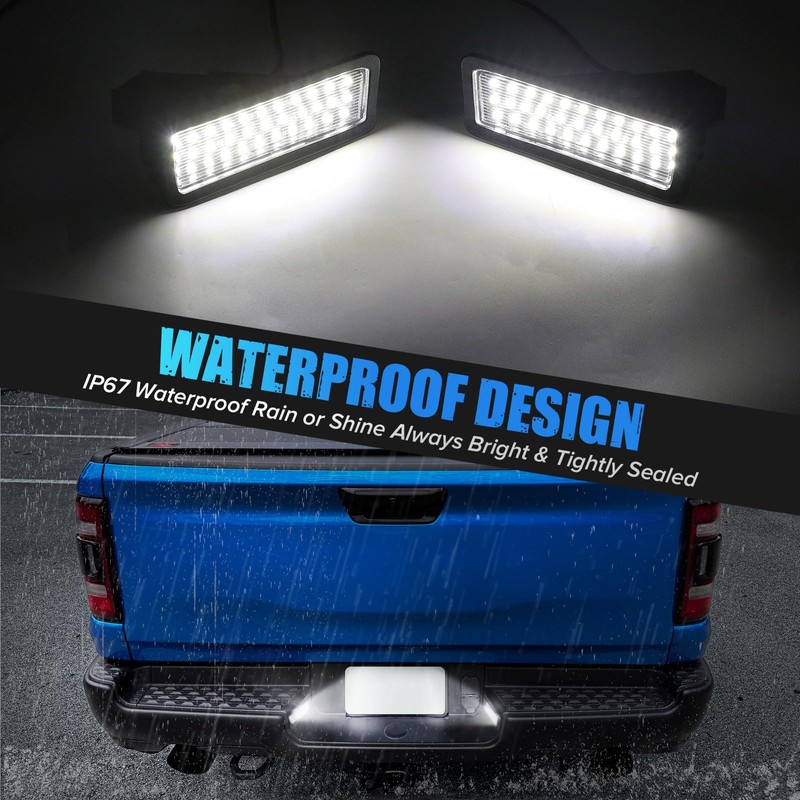 LUDARM 2Pcs 6000K White LED License Plate Light Compatible with
