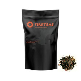 FIRE TEAS Sweet Hot Energy - Gunpowder Green Tea, Cinnamon, Saffron, Ginger, Cardamom - Energy & Power, Delicious, Coffee Alternative, Mild & Spicy - Multiple Brews