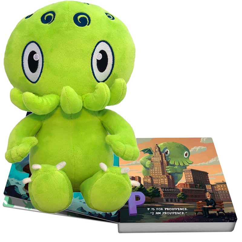 C is for Cthulhu Board Book & Green Plush Bundle