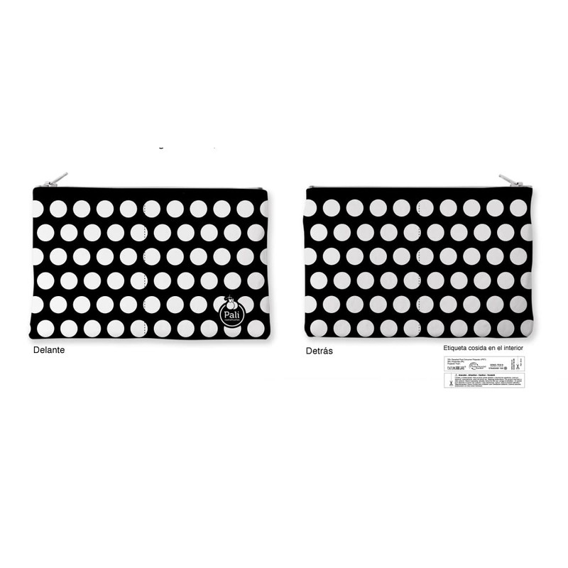 Pali Microfibre Zip Castanets Cover (Black White Polka Dots)
