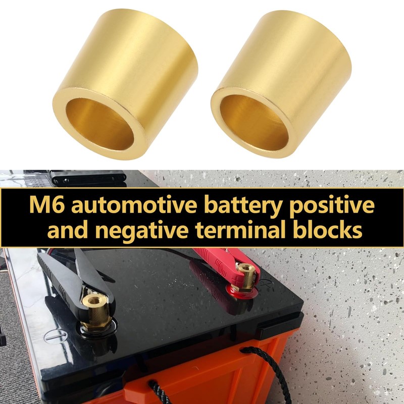 LT Easiyl 1Pair M6 Brass Battery Pole Adapter M6 Battery