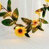 2M 30LED Plastic Simulation Sunflower Green Leaf Light String Home