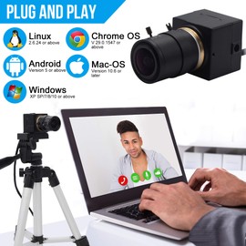 ALPCAM USB Camera 8MP Webcam Full HD 2448P Optics Zoom USB Camera with 2.8-12mm Wide Angle Varifocal Lens Web Cam,UVC USB Webcam for Mac/Windows/Linux/Raspberry Pi
