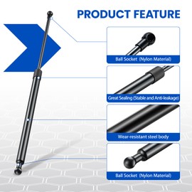 SYKRSS 713119 26" Gas Strut, 85Lbs/378N Lift Support, Gas Spring for Sung Lid Cover Snug Top Lid Fiberglass Bed Cover Tonneau Cover RV Kitchen Door Replacement, 2-Piece Set