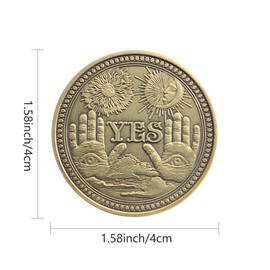 6/Pack Yes No Challenge Coin Bulk Decision Maker Divination Collector's Medallion Souvenir Divination Flip Coin Lucky Metal Coins Party Game Supplies