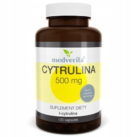 Medverita - Citrulline 500 mg - 99.5% Isolated L-Citrulline in Pure Form - Improves Metabolic Function - Dietary Supplement - 1 Capsule per Day - 120 Capsules
