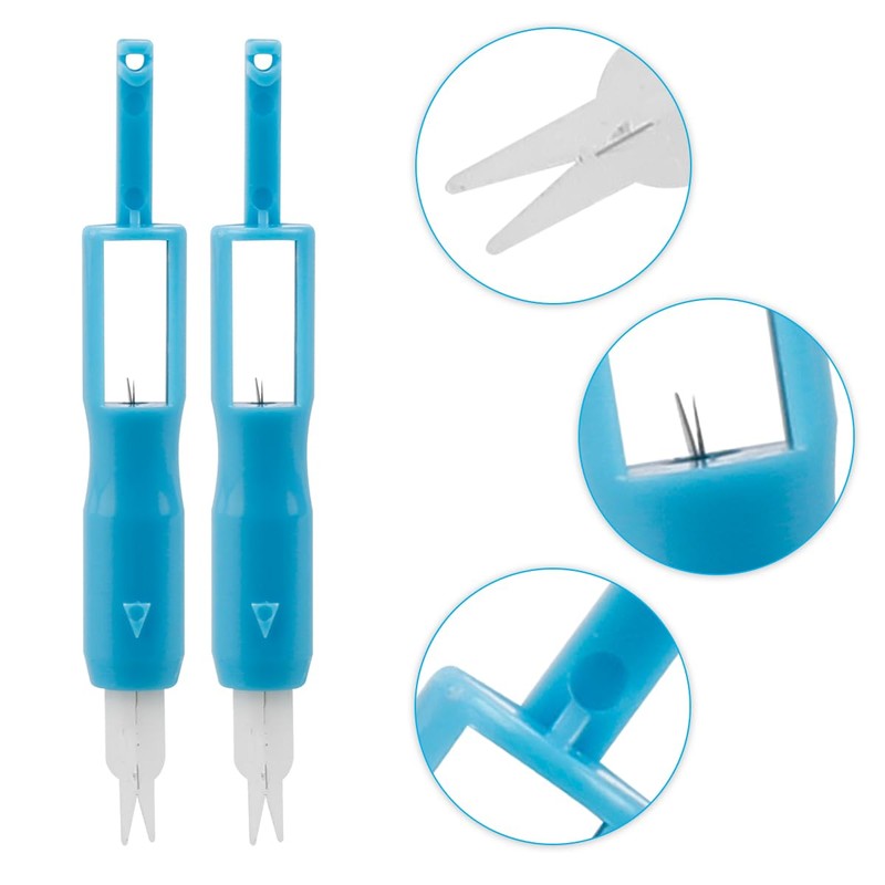 GLADFRESIT Sewing Machine Needle Threader, 2PCS Automatic Sewing Needles Easy