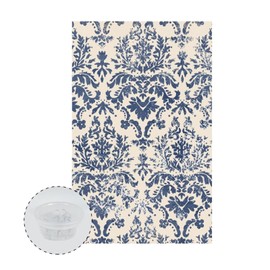 Hzeswody Floral Recliner Headrest Protector, Couch Headrest Protector, Washable Headrest Covers for Recliner Chair Couch Furniture Sofa Protector Chair Arm Covers for Home Office 16 X 26in - Blue