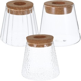 Milisten 3 Pcs Hydroponic Plant Bottles Houseplant Holder Succulent Terrarium Propagation Cone Hydroponics Vase Terrarium Jar Terrarium Supplies Hydroponic Planter Propagation Jar Cork Transparent