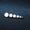 White Gold Plated Sterling Silver Dot Stud Earrings 3mm-8mm Options,