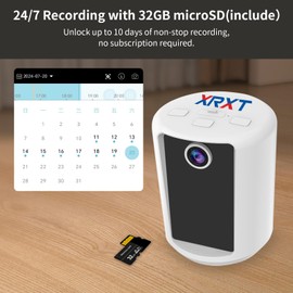 XRXT Two-Way Video Calling Camera with 2.8 inch HD Screen, Indoor Home Security Camera with Battery, Indoor Home Nanny Camera,32GB TF Card Included,Baby/Elder/Nanny/Dog/Pet Monitoring with Phone App