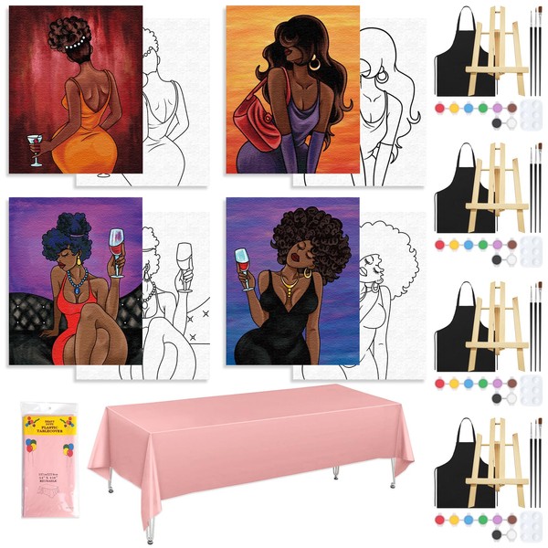 VOCHIC 4 Pack Sip and Paint Kit for Adults Pre