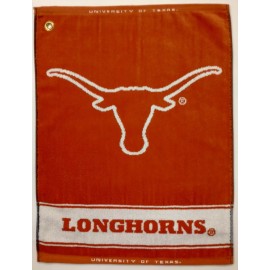 University Of Texas LONGHORNS 21"x16" Golf Sports Towel w/ Grommet 96% Cotton