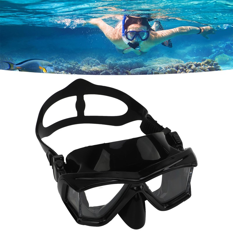 Snorkel Diving Glasses Waterproof Prevent Fog UV Protection Tempered Glass