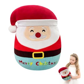 20cm Christmas Santa Soft Plush Toy,Christmas Plushies Squishys Toys,Cute Xmas Plush Pillow Toys,Christmas Decoration Stuffed Snowman Doll Toy,Christmas Cuddly Toy for Girls Boys Xmas Kids Gifts
