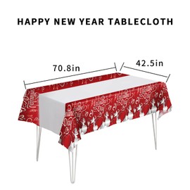 Jc.upin 42.5 * 70.8 inch Valentines Day Decorations Wipe Clean Tablecloth,Valentines Table Cloth Printed Pink and Red Love Hearts Oilcloth Tablecloth,Pvc Waterproof Tablecloth,Table Cover for (red)
