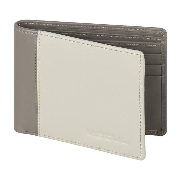 VISOUL Leather Bi-fold Wallets for Men with RFID Blocking Two