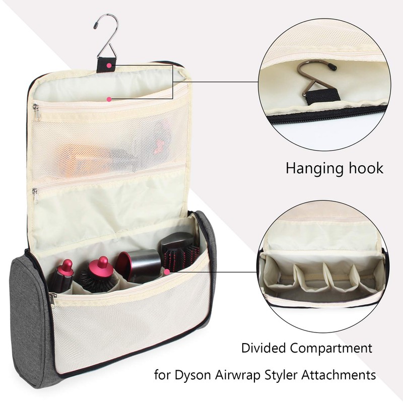 Teamoy Travel Storage Bag Compatible with Dyson Airwrap Styler, Portable