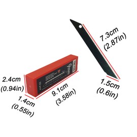 100Pcs 30 Degree Extra Sharp Blades Black Carbon Steel Blades 9mm Snap Off Blades,Vinyl Wrap Tools Utility Blades Art Knife Replacement Blades