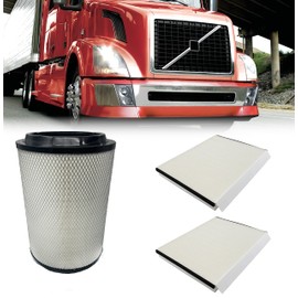 TORQUE Engine & 2 Air Filters Replacement for semi Trucks VNL 780 760 860 670 630 2002+ Replaces 20435801 AF26405 CAF24000 49084 21715813 RS4642 AF26163M LAF9201 20411815 (TR078, TR083)