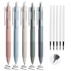EMPCYDIA Quick Dry Black Ink Gel Pens, 5 PCS Retractable