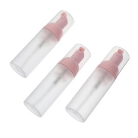 Baluue 3pcs Foaming Pump Bottles Refillable Liquid Soap Dispensers for Home School Travel Camping Durable Safe Use DIY Liquid Soap Pump Head Transparent Lid