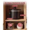0.65Qt Mini Slow Cooker Ceramic Pot Support Dishwasher Safe, Black