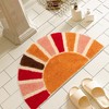 NOTASA Boho Bathroom Rugs Half Circle Bath Mat Cute Bohemian