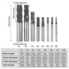 8pcs 2-12mm 4 Flutes Carbide End Mill Set Tungsten Steel