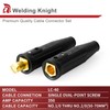 Welding Knight LC40 Welding Cable Connector Set Black Male and