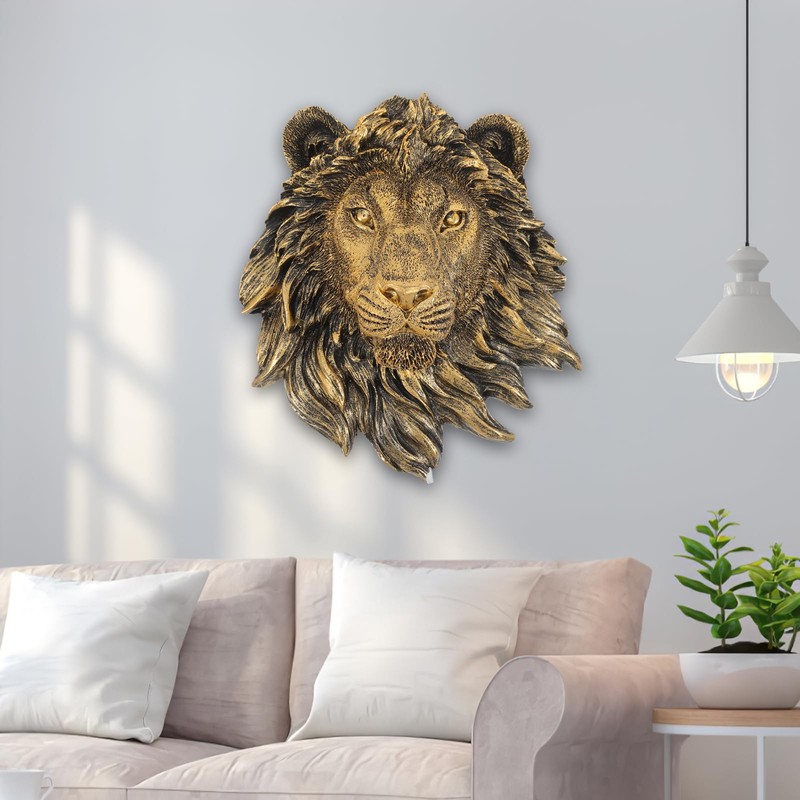 Veemoon Lightweight Lion Head Wall Decor Lion Head Wall Mount
